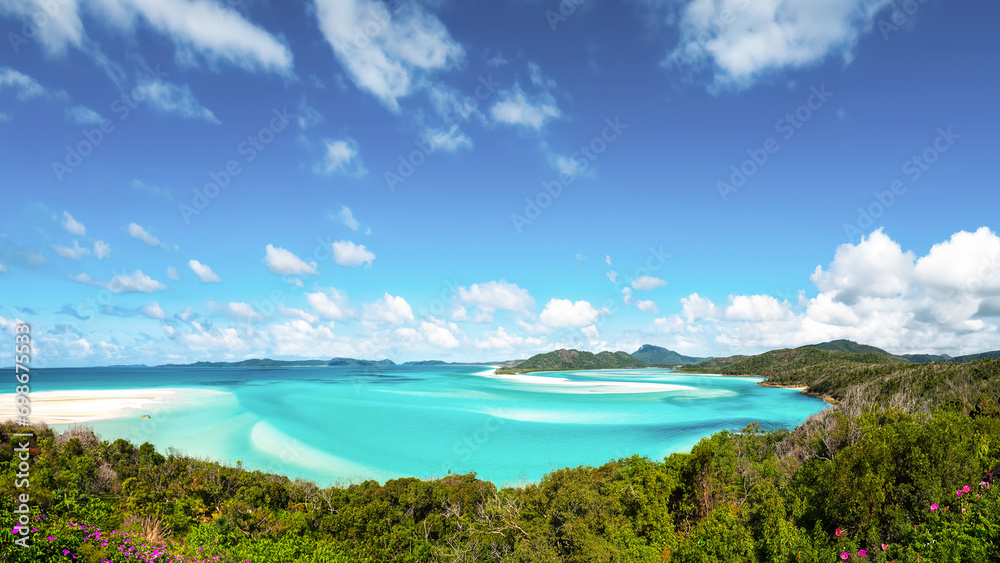 A view of the Whitsunday Island from the lookout, Queensland, Australia