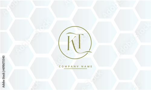 KT, TK K, T Abstract Letters Logo Monogram
