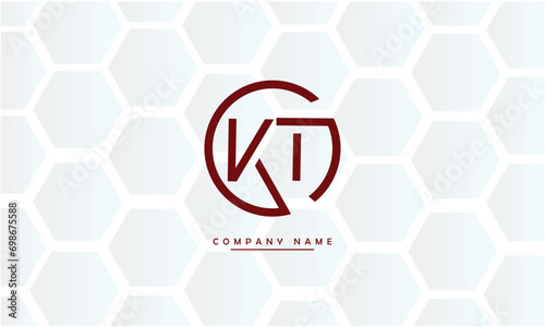 KT, TK K, T Abstract Letters Logo Monogram