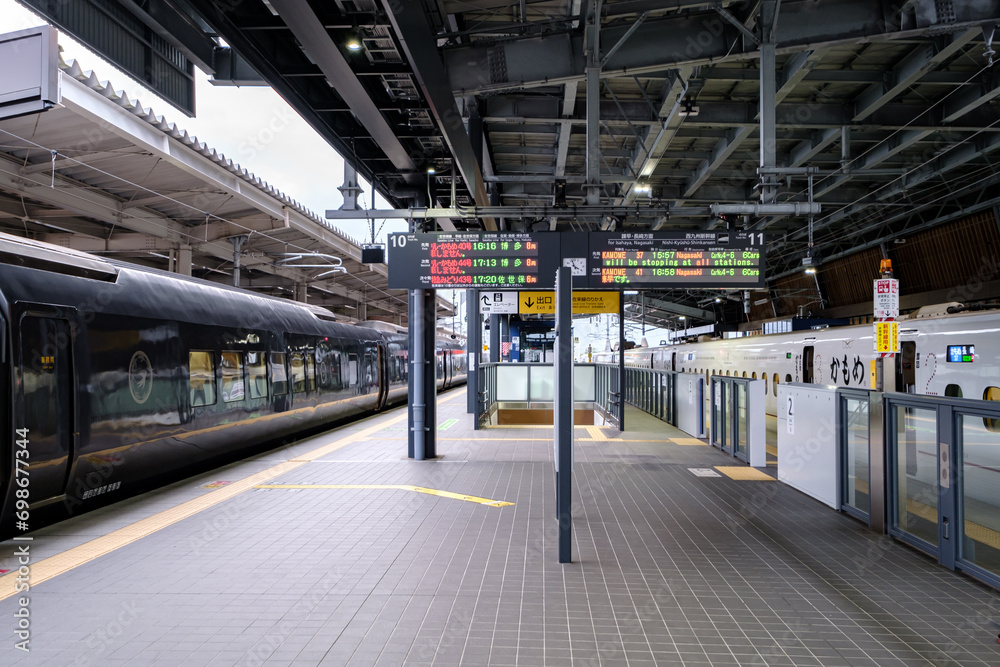 TAKEO, SAGA, JAPAN DEC 15, 2023 Cross Platform interchange between