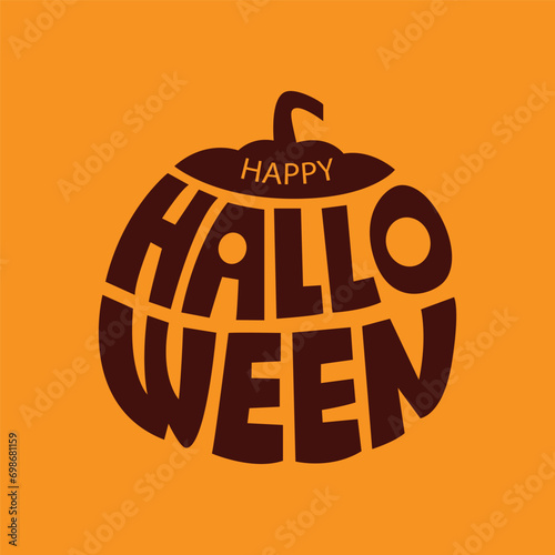 Happy Halloween vector typography logo design. Holiday lettering for banner. Happy Halloween poster, greeting card, party invitation. Vector illustration.
