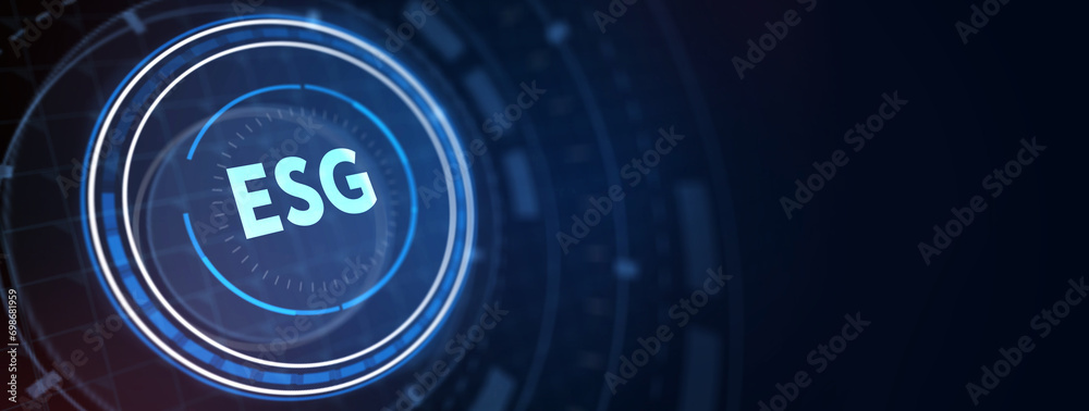 ESG Environmental Social Governance concept. Technology, Internet and network concept.3d illustration ESG Environmental Social Governance concept. Technology, Internet and network concept.3d illustration