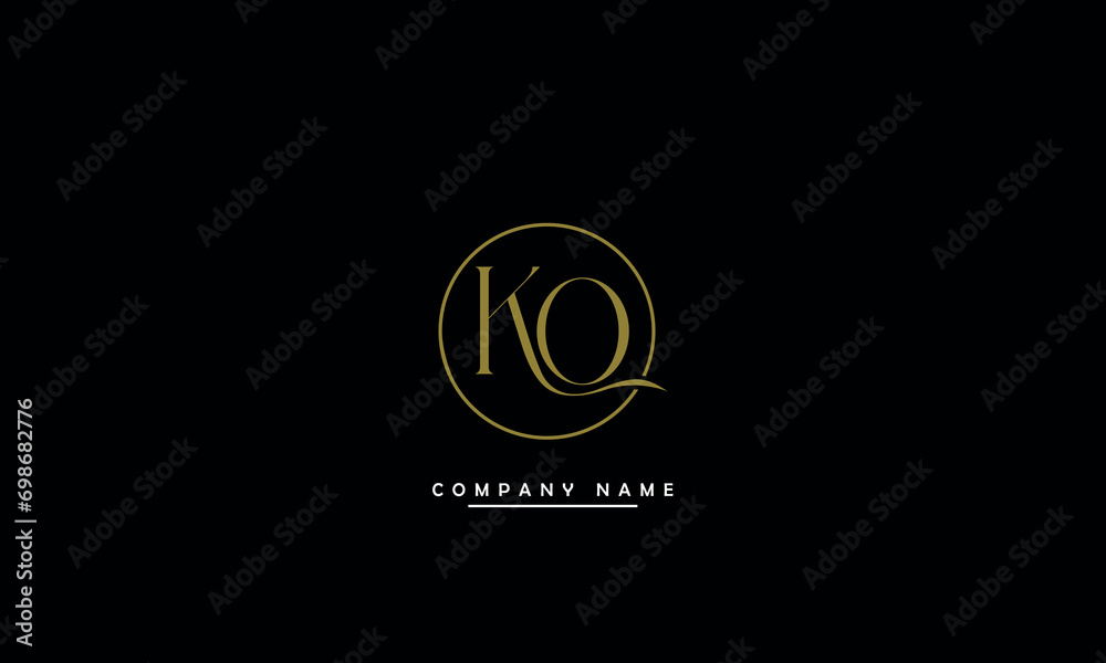 KO, OK, K, O Abstract Letters Logo Monogram