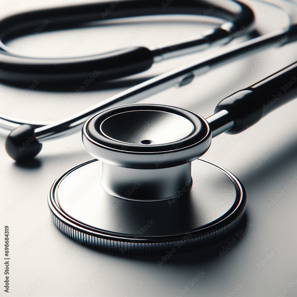 stethoscope on white background