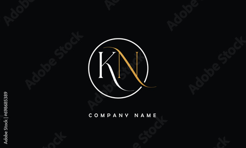 KN, NK, K, N Abstract Letters Logo Monogram