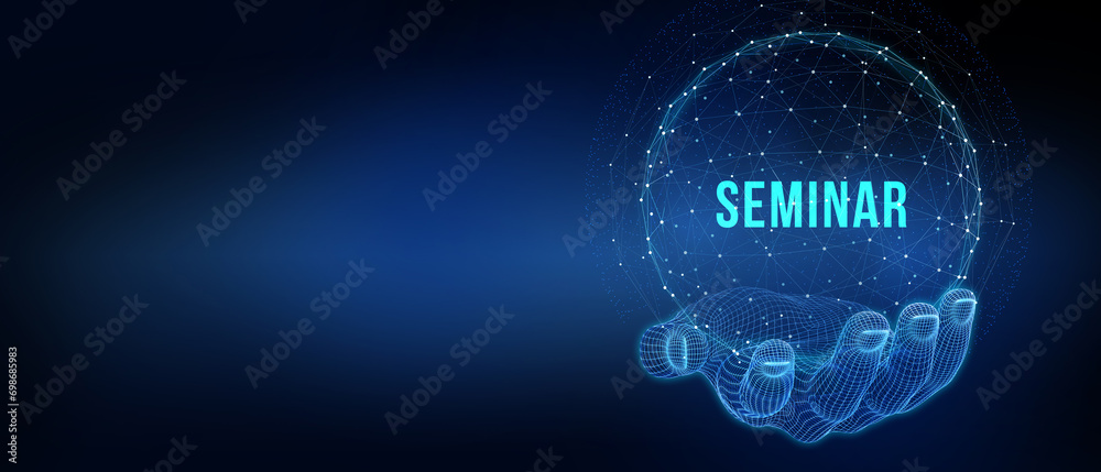 Business, Technology, Internet and network concept. Webinar e-learning. Training concept. 3d illustration Business, Technology, Internet and network concept. Webinar e-learning. Training concept. 3d illustration