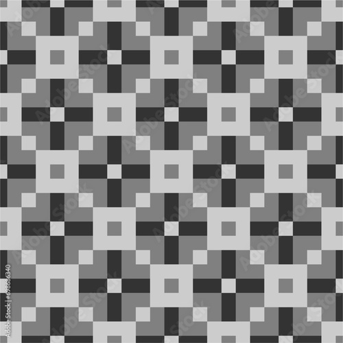 Checks ornament. Seamless pattern. Squares illustration. Geometrical background. Tiles wallpaper. Ethnic motif. Geometric ornate. Digital paper, textile print, web design, abstract image. Vector art.