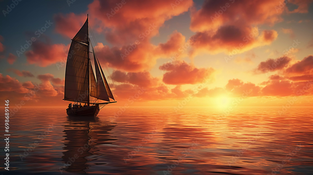 A person sailing a boat and enjoying the sea 