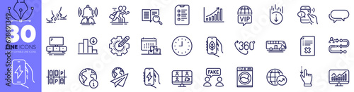 Tv stand, Washing machine and Delivery calendar line icons pack. Paper plane, Call center, Decreasing graph web icon. World statistics, Reject file, Graph chart pictogram. Brand. Vector