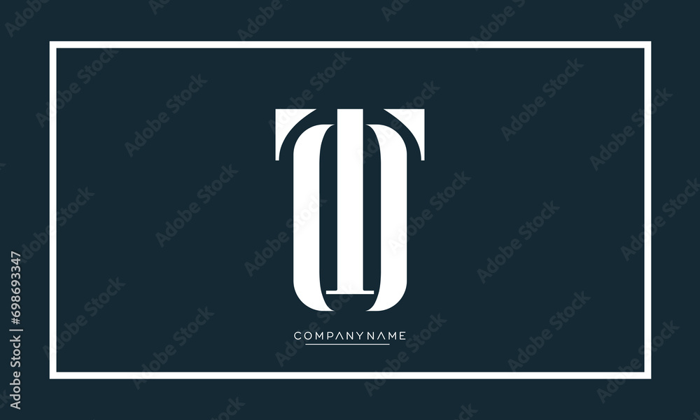 Alphabet letters OT or TO logo monogram Alphabet letters OT or TO logo monogram