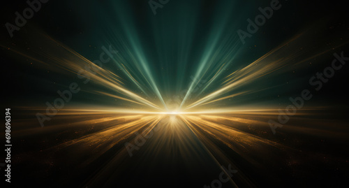 Ethereal Gold Background with Cosmic Rays