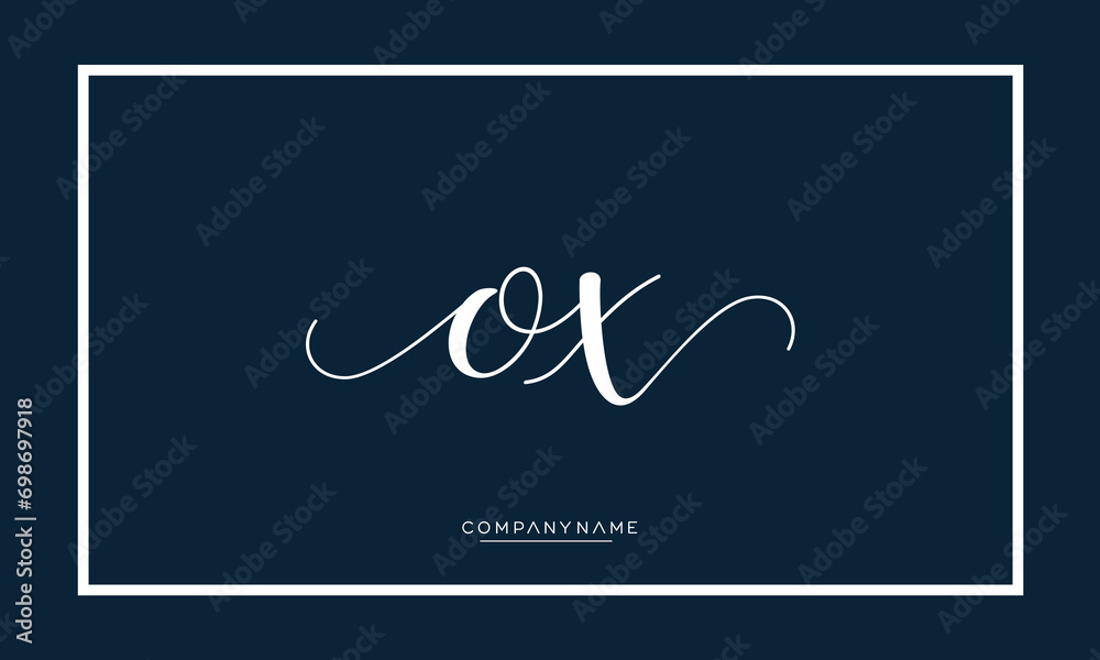Alphabet letters OX or XO logo monogram Alphabet letters OX or XO logo monogram