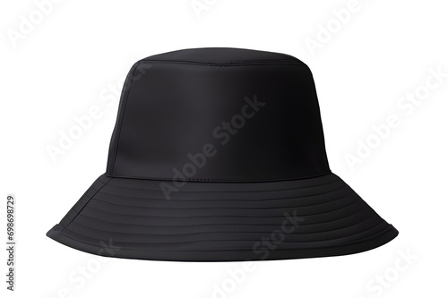 Photo of black bucket hat, minimal , clean 