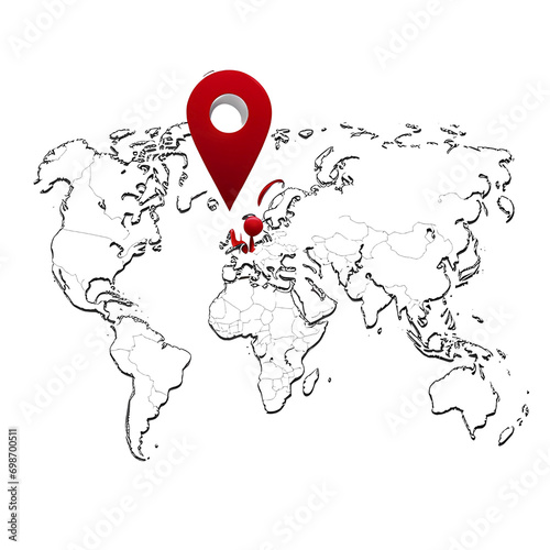 Map with pin