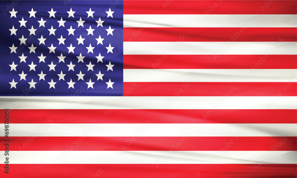 Naklejka premium Illustration of America Flag and Editable Vector of America Country Flag