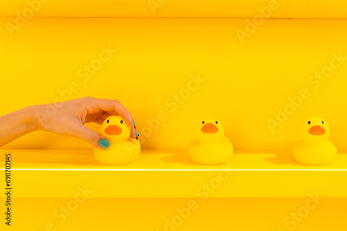 Anonymous person holding a rubber duck photo