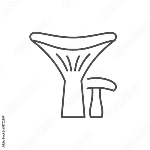 Russula mushroom line outline icon