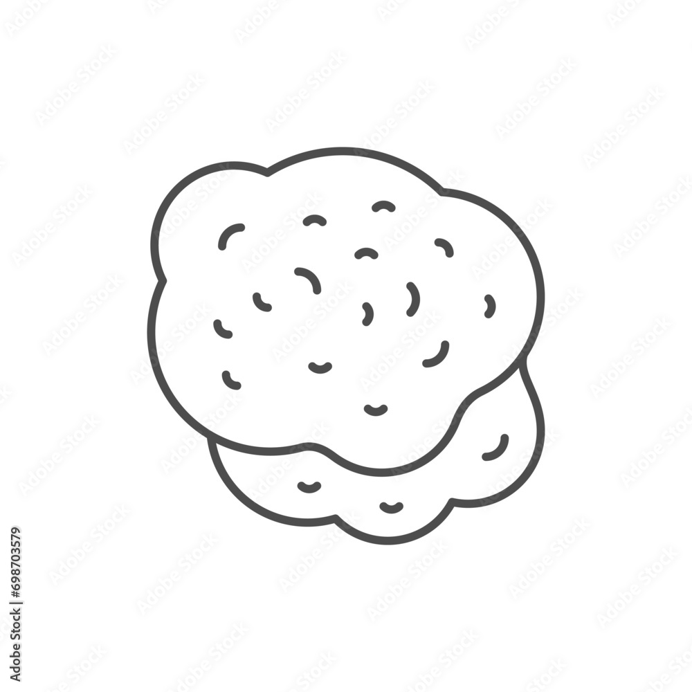 Black truffle mushroom line icon Black truffle mushroom line icon
