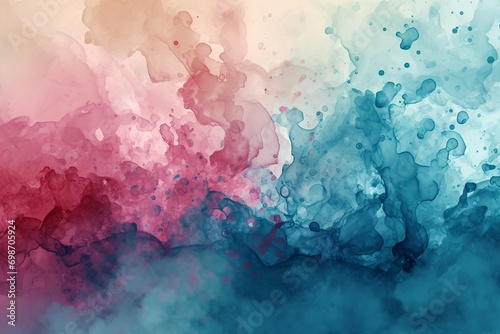 Vivid Abstract Ink Art Background in Watercolor Style