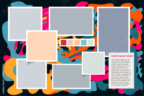 Colorful festival fashion theme mood board