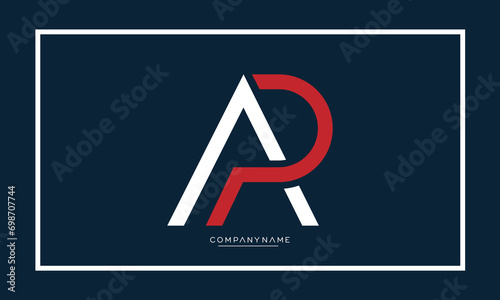 Alphabet letters PA or AP logo monogram
