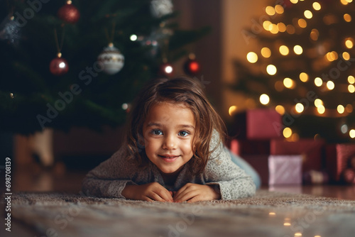 happy child looking at in t...