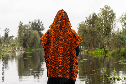 Anonymous persom gazing at Xochimilcos Beauty photo