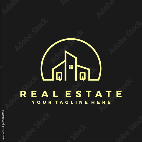 QQ initials homes modern building company logo vector.eps