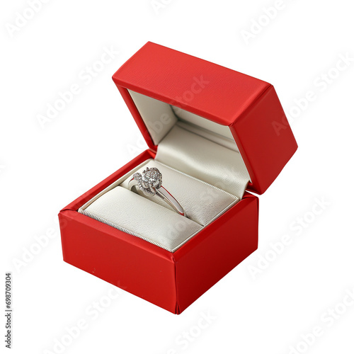 diamond ring in red box, transparent png