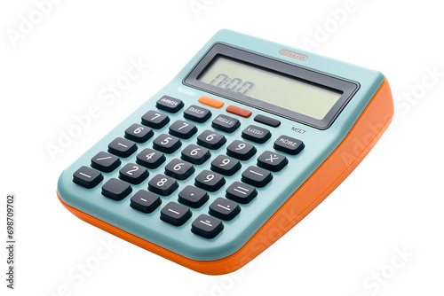 Digital Number Cruncher calculator isolated on transparent background, Generative Ai photo