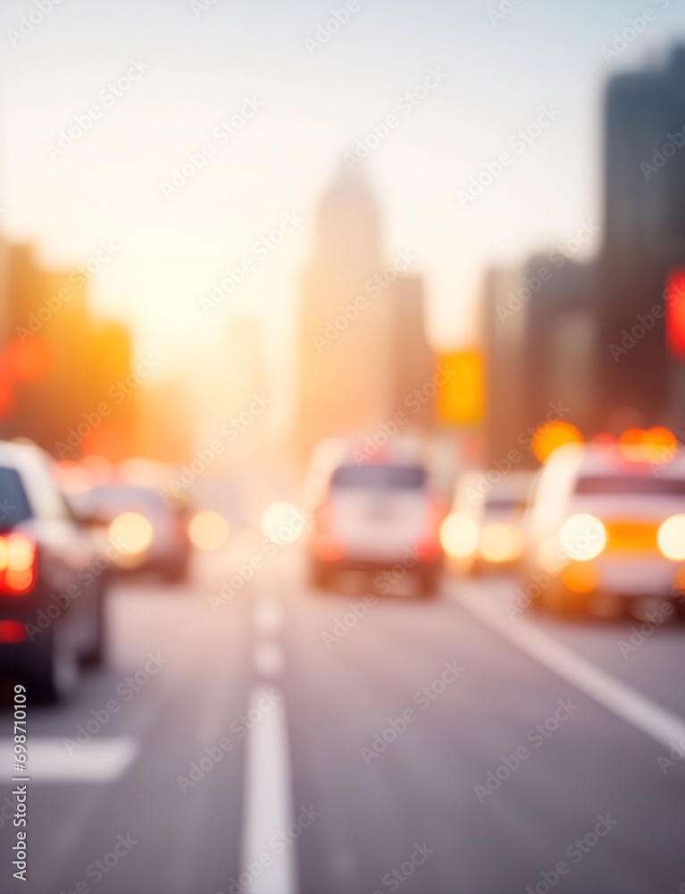 City ttraffic. Blurred bokeh style. AI generated illustration City ttraffic. Blurred bokeh style. AI generated illustration