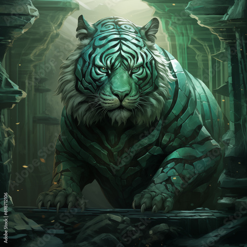 tiger in the night