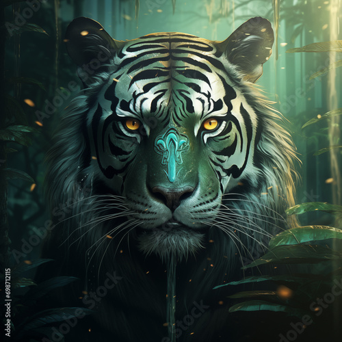 portrait of a jade tiger