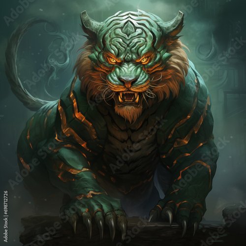tiger in the night