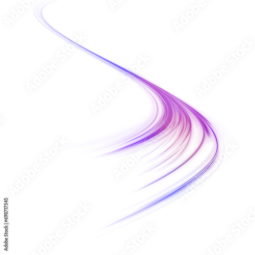 Abstract light lines of movement and speed in neon color. Abstract neon light rays vector png background. 