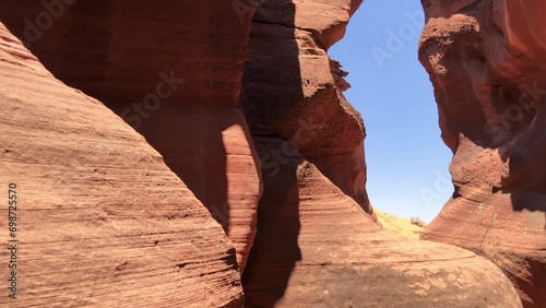 Abstract details of orange slot canyon wall, Antelope Canyon Arizona, USA