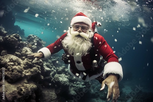 santa claus in the water © Muhammad