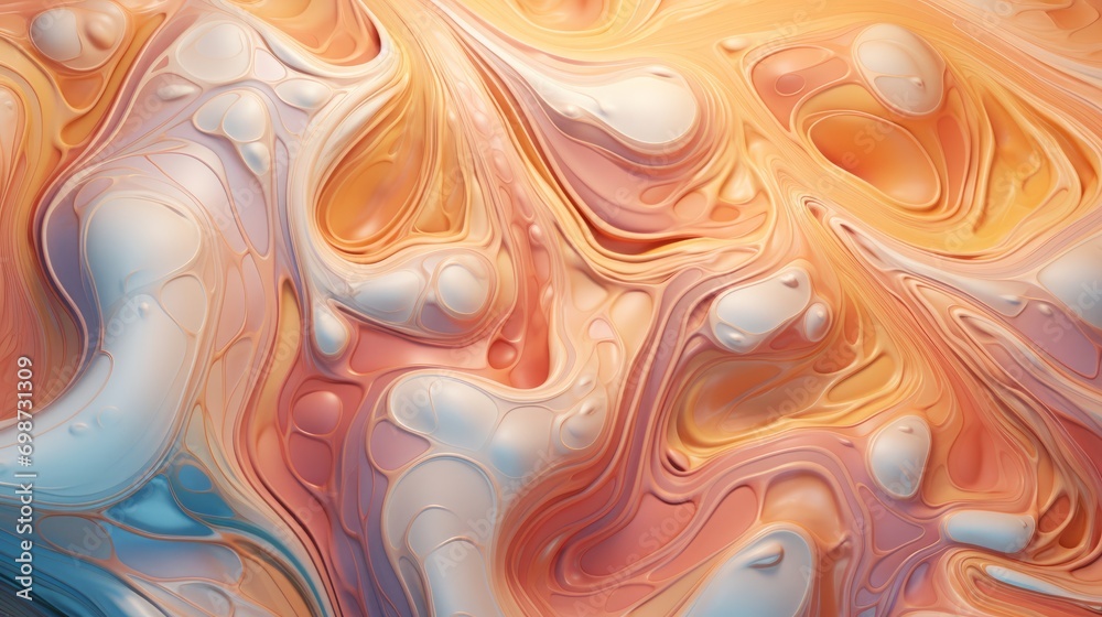 Fototapeta premium Bubble brown background with waves.