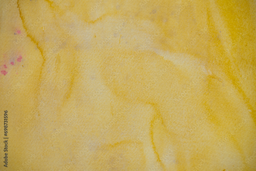abstrakter Hintergrund, gelb mit Aquarellfarben - obrazy, fototapety, plakaty 
