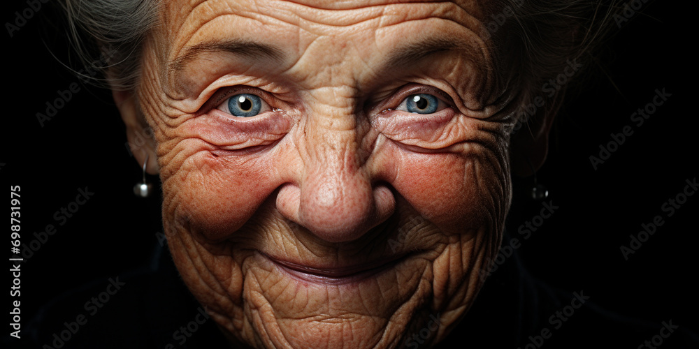 Close up. Beautiful woman face. 85 years Close up. Beautiful woman face. 85 years