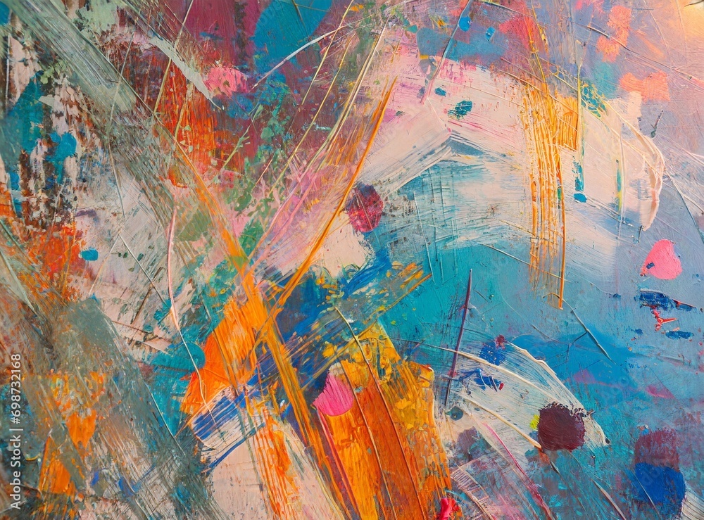 Paint strokes design background/wallpaper. Colorful painting.