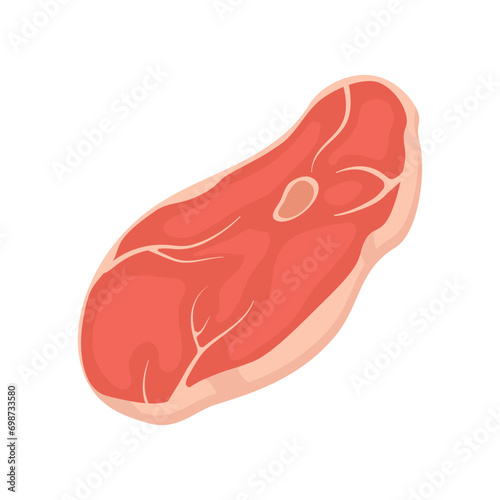 Fresh raw beef steak isolated on white background. Good for barbeque restaurant concept.