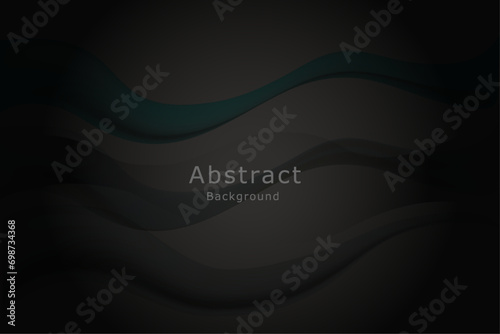Modern Black abstract background with glowing shiny geometric lines. Futuristic technology concept. Suit for poster, banner, brochure, corporate, website