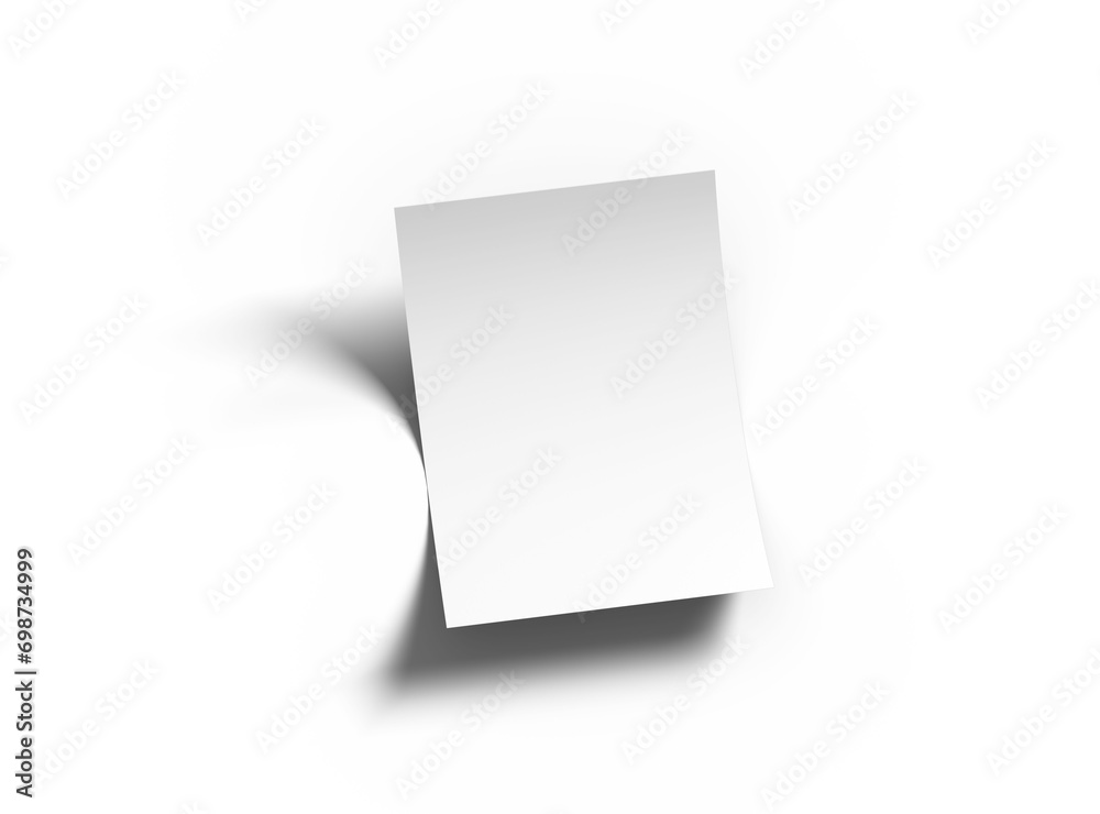 Blank A4 sheet 3d renders on a transparent background Blank A4 sheet 3d renders on a transparent background