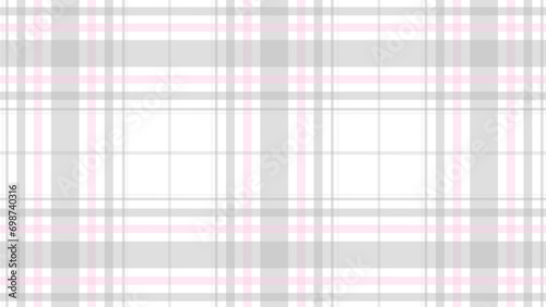 Grey and pink check plaid in the white background