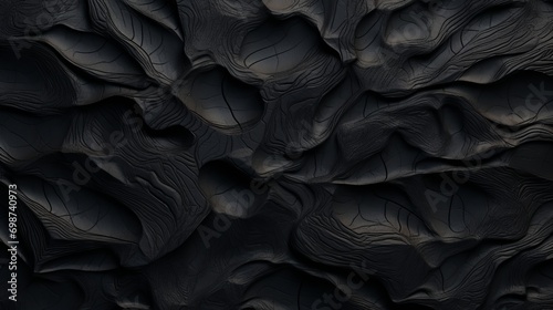 black abstract background with waves. photo
