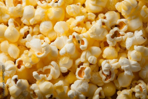 Poppable delight a background adorned with popcorn kernels exudes a playful and inviting vibe photo