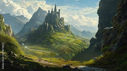 The magic of a fantasy landscape is a reminder that anything is possible. ai generated.