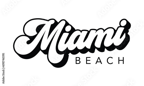 Miami beach typography design vector