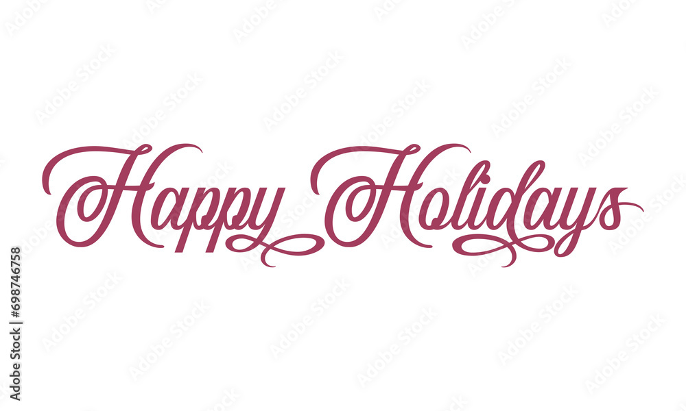 Happy holidays lettering design, handwritten calligraphy design, happy holidays text design
